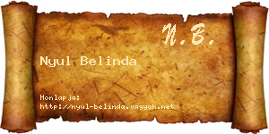 Nyul Belinda névjegykártya